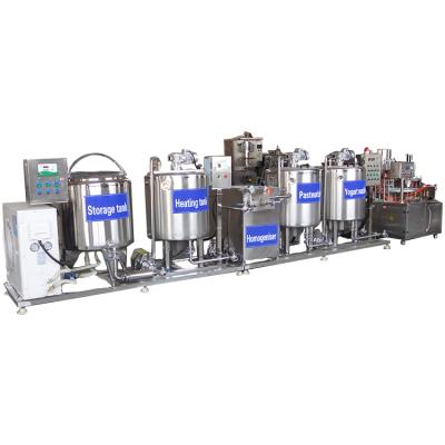 China Continuos Automatic Yogurt Production Line Large Industrial Commercial Pasteurizing Fruit Soybean Yogurt Making Machine 3 in 1 Full Integrated Milk Yogurt Production Line for sale