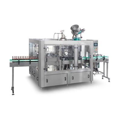 China Automatic Beverage Liquor Sparkling Wine Spirits Cocktail Beer Glass Bottle Capping Sealing And Filling Machinery for sale