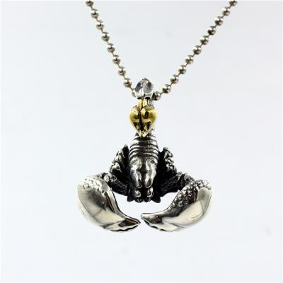 China Goth Punk Hip Hop Iced Out Style Hot Sale Jewelry Custom High Quality Scorpion New Sterling Silver Pendant Charm Hip Hop Men's Pendant for sale