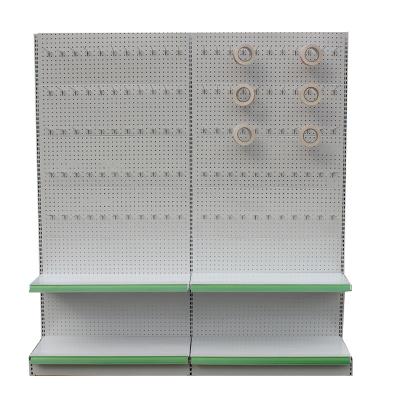 China Factory direct sale easy installation shelf supermarket single/double sided detachable hook rack for sale