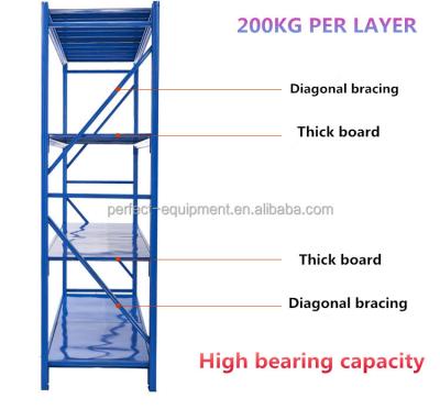 China Wholesale Price Boltless Warehouse Storage Rack Widespan Storage Rack Single Sided Warehouse Long Span Steel Shelving for sale