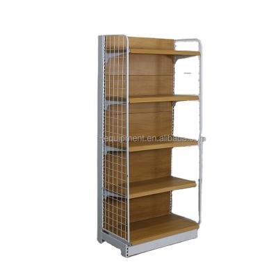 China Single-Sided Commercial Super Shelf Gondola Shelf Supermarket Supermarket Display Rack Custom Material Single-Sided Rack for sale