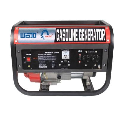 China Portable Generator Supply Electric Power WEDO 6.5hp 2kw 3kw Air Cooled Silent Power Gasoline Generator Price List For Sale for sale