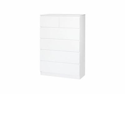 China Classic Wood Home Furniture White 6 Drawer Storage Cabinet For Bedroom Living Room for sale