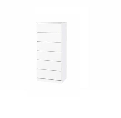 China Hot Sale Wooden Home Furniture Tall White 6 Drawers Storage Cabinet For Bedroom for sale