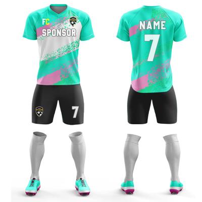 China Free design good quality new style custom club team singlet soccer jersey kits soccer jersey sublimation football wear sets for sale