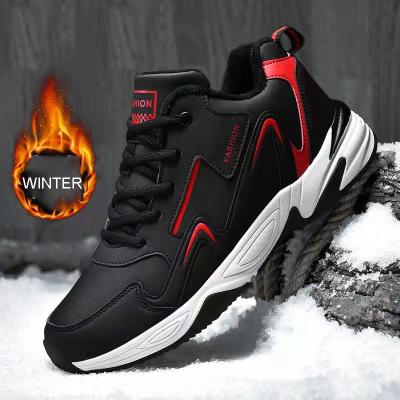 China New Fashion Trend Style Men's Breathable Fitness Sneakers PU Winter Leather Shoes Sports Shoes For Male for sale