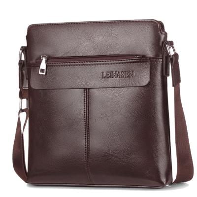 China Vintage Mens Vintage Sling Messenger Bags Daily Used Waterproof PU Leather Custom Cross - Body Bag for sale