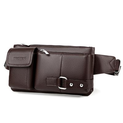 China Factory Wholesale Cheap Price Water Proof Leather Men's Pussy Pack Cross - Body Chest Men Waist Bag for sale