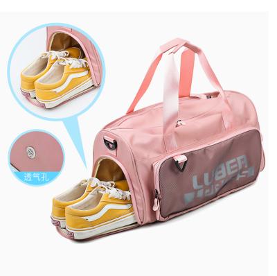 China Hand Carry Strong Waterproof Traveling Fitness Duffle Gym Bag With Shoe Compartment for sale