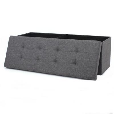 China Wholesale Large Fabric Foldable Customized Foldable Ottoman Foot Rest Furniture Long With Enough Large Storage Space for sale