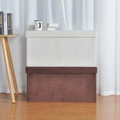 China Professional Foldable Ottoman Manufacturer Modern Velvet Bench Stool With Storage for sale