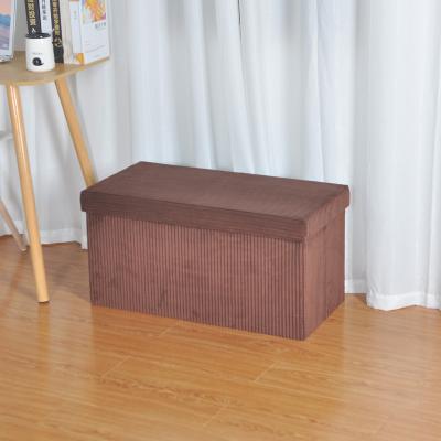 China Colorful Hot Sale Bedroom Folding Cartons Ottoman Stool Foldable for Kids and Children for sale