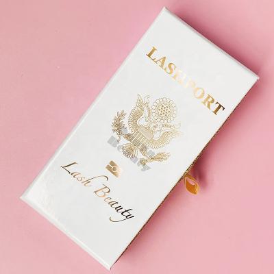 China Long Natural Custom Case 100% Real 3d Mink Eyelashes Private Label Passport Eyelash 25mm Mink Lashes Passport Lash Boxes for sale