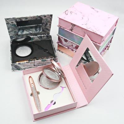 China Natural Long 18 Mm Mink Lashes Seller , Other Lashes Customize Lash Book , Lashbook With Mirror for sale