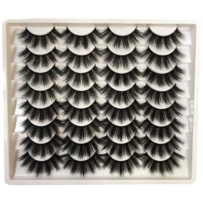 China Cruelty 25Mm Natural Soft Free False Eyelashes 3D 5D Full Mink Eyelashes Silk Strip 100% Mink Eyelashes Private Label Silk for sale