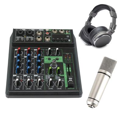 China 4CH 16DPS Professional USB Dynacord Power 4 Interface Capacitor MIC Mixer Optical Sound Mixing AK-47 Headphone Console Audio Recording 16DPS for sale