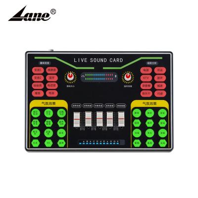 China Lane X9 factory direct sale studio voice recording set switcher with hum Live Audio Sound Card Mixer 120 x 150 x 30mm for sale