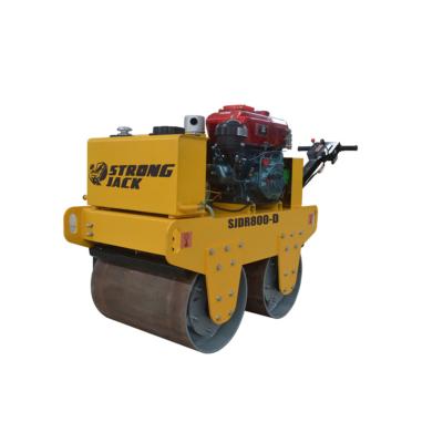 China Building Material Stores HOTSALE SJDR800 800kg WALK BEHIND 2021 NEW DESIGN DRUM ROAD ROLLER VIBRANT HYDRAULIC COMPACTOR MINI DOUBLE FULL for sale