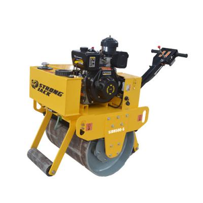 China Building Material Shops HOTSALE SJDR500 500kg WALK BEHIND ROAD ROLLER 2021 NEW SINGLE DRUM DESIGN VIBRANT HYDRAULIC COMPACTOR FULL MINI for sale