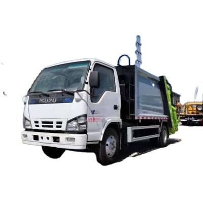 China Hotels 5cbm 6cbm 8cbm ISUZU Rear Load Compressor Waste Disposal Collection Truck Demountable Garbage Bin Garbage Truck for sale