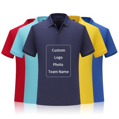 China Men's Custom Logo Printing Men's Plus Size Anti-Wrinkle Quick-Dry Sublimation T-shirt Blank Plain Golf Polo T-shirt Polo Clothes Sports Shirts for sale