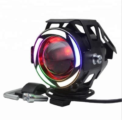 China U7 DC12V Transformers Motorcycle Fog Light 30W LED Fog Lamp Bulb Motor Accessories Aluminum Colorful Motorbike Scooter for sale