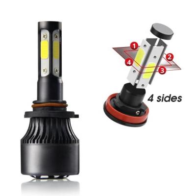 China 2020 new faros delanteros 4caras headlights led truck 4 sides Para Led Kit 80w led H7 H4 8000 LM 4700 for sale