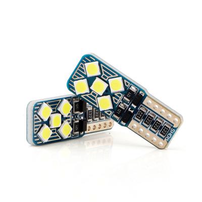 China 3030 New High Bright 10SMD 12V 24V Car Bulb Canbus Nonpolarity w5w t10 Led To for sale