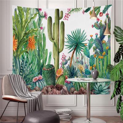 China CLASSIC Custom Succulent Tapestry Printing Plant Cactus Wall Hanging Decoration for Living Room Home Bedroom for sale