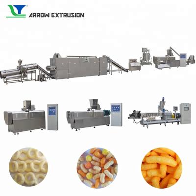 China snack cereals snack puffing extruder machine/double screw food extruder for sale