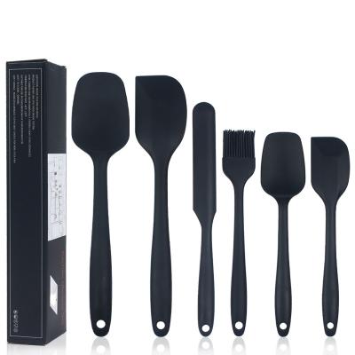 China Viable Kitchen Silicone Scraper 6pcs Nonstick Heat Resistant Nylon Spatula Set Support Christmas Spatula Custom Silicone Spatula Set for sale