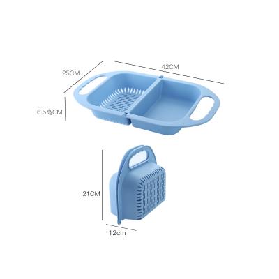 China Viable Collapsible Drain Basket Storage Baskets Cleaning Container Basket Washing And Filtering 2 In 1 Vegetable And Fruit Instrument for sale