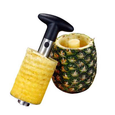 China Kitchen Instrument Pineapple Slicer Hollow Punch Viable Kitchen Pineapple Manually Rotate Slicer Stainless Steel Fruit Cutting for sale