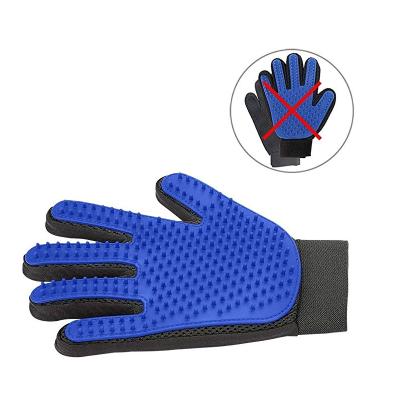 China Viable Upgraded Version Pet Grooming Glove Massager Brush Pet Fur Hair Remover Glove Silicone Dog Bath Gloves for sale