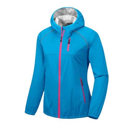 China Women's Breathable Rain Stretch Cycling Jacket With Hood Packable, Windproof And Waterproof, Ultralight for sale