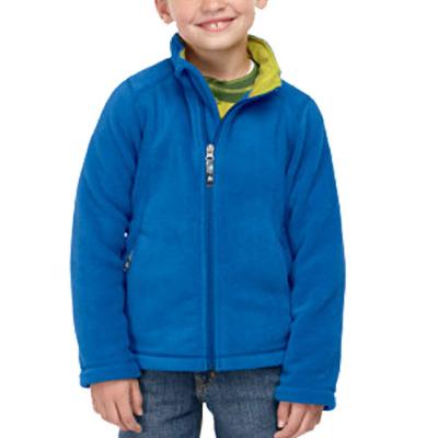 China Breathable Casual Keep Warm Kids Fleece Jacket No Backing 100% Hood Children Stand Service Unisex Polyester Standard Unisex Plain Dyed for sale