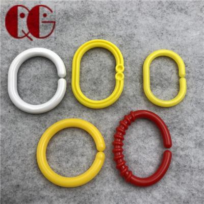 China Home Application Plastic C Shape Key Book Curtain Opening Circle Rings Hooks for sale