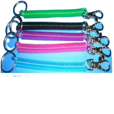 China Spiral Spring Plastic Colored Key Chain Hook for sale