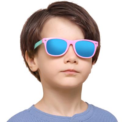 China Kids Sunglasses 2022 New Children's Colorful Sunglasses Polarized Cute Flexible Rubber Cartoon Sun Glass Boys Girls Girls for sale