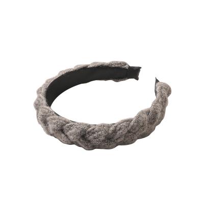 China Japan and Korean style winter headband knit for woman hair accessories hair band solid knitted rope for sale