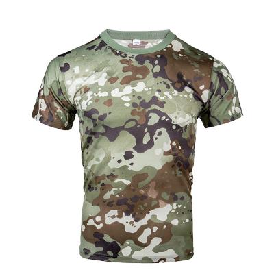 China Breathable Tactical Military Grade Fitness Wear Suit Camouflage Shorts Sleeve Outdoor Clothing T-shirts For Adult for sale