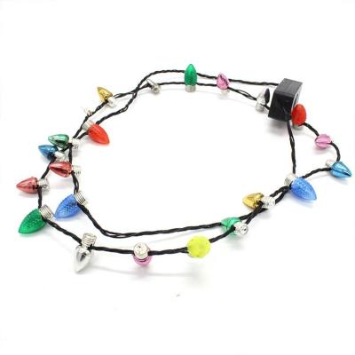 China Custom Electronic Plastic And Electronic Toy , Glow Christmas Led Necklace for sale