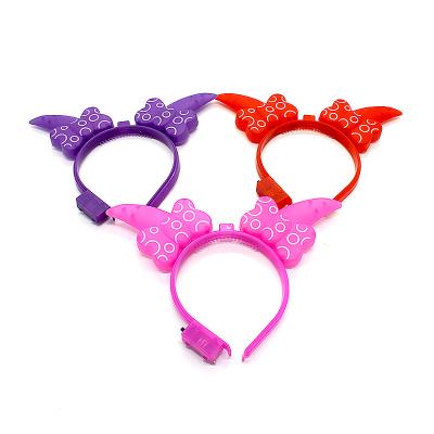 China Plastic Plastic Horns Led Light Headband for sale