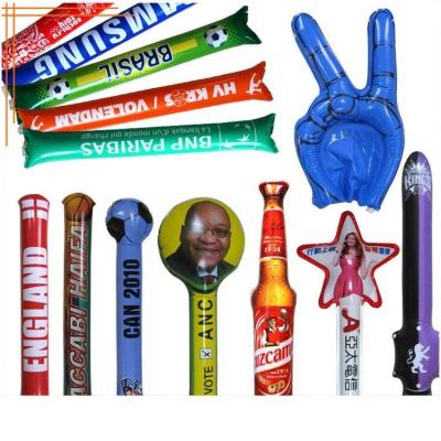 China Custom PE Plastic Logo LED Cheering Inflatable Stick for sale