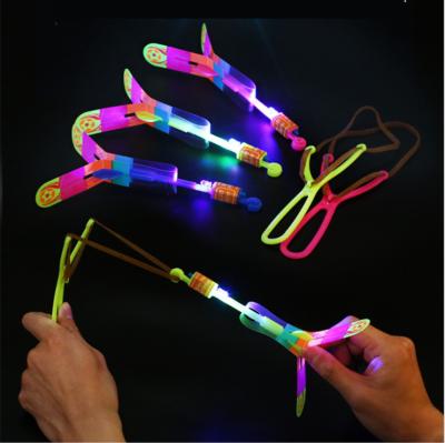 China Wholesale Kids Gift Toy Gift Slingshot Led Flying Arrow Helicopter for sale