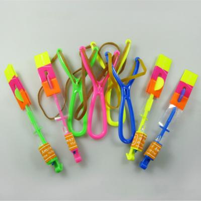 China Wholesale Kids Gift Toy Arrows Luminous Plastic Kid Led Helicopter Slingshot for sale