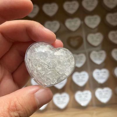 China Plastic Part Use Custom Ice Cubes Heart Shape Led Bar Glow Ice Cube for sale