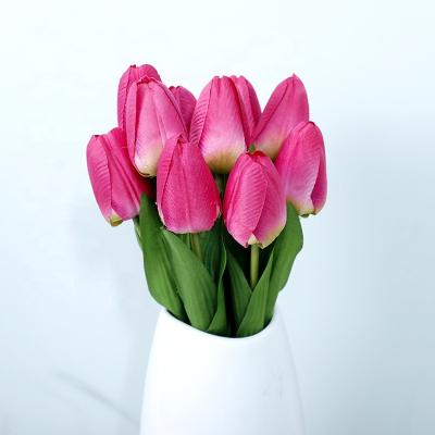 China Indoor Tulip Art Decor simulation flower bouquet fakeflower bedroom decoration living room decoration high end table top for sale