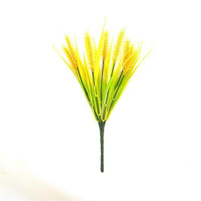 China 7 main minimalist wheat decoration wheat plant simulation idyllic flower and plastic flower green plant for sale